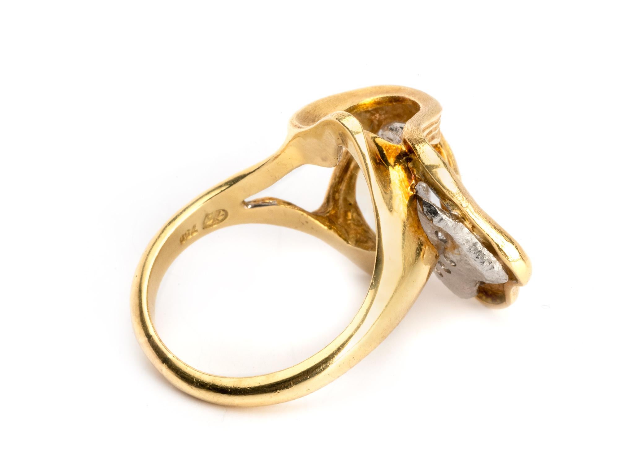 Gubelin Skulpturaler Diamantring (Rundschliff) im Angebot