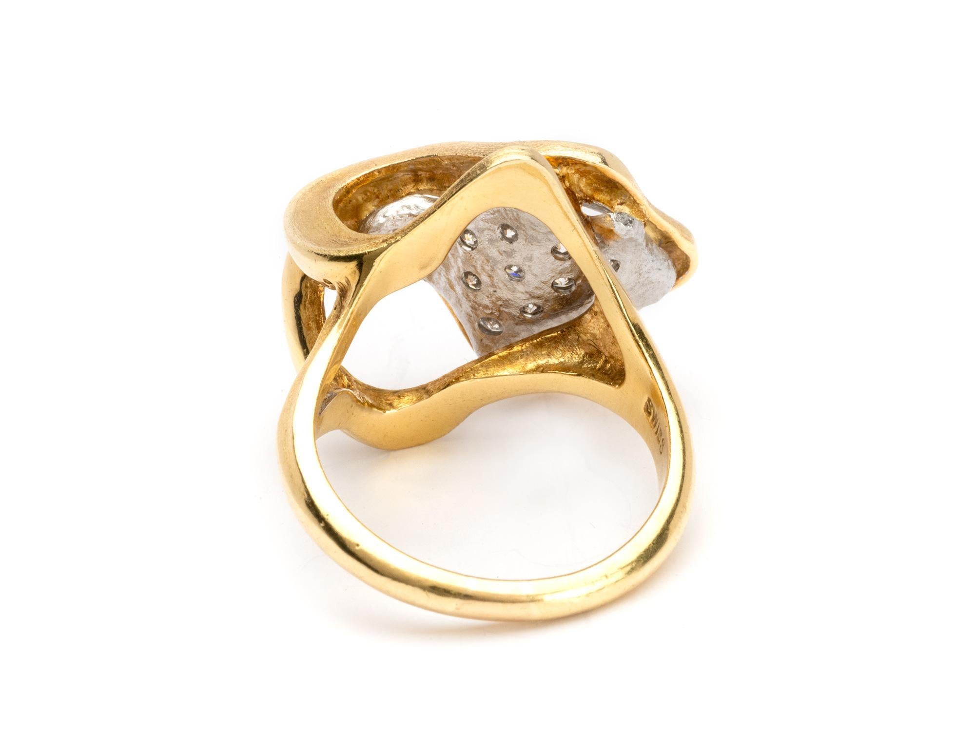 Gubelin Skulpturaler Diamantring im Zustand „Gut“ im Angebot in San Antonio, TX