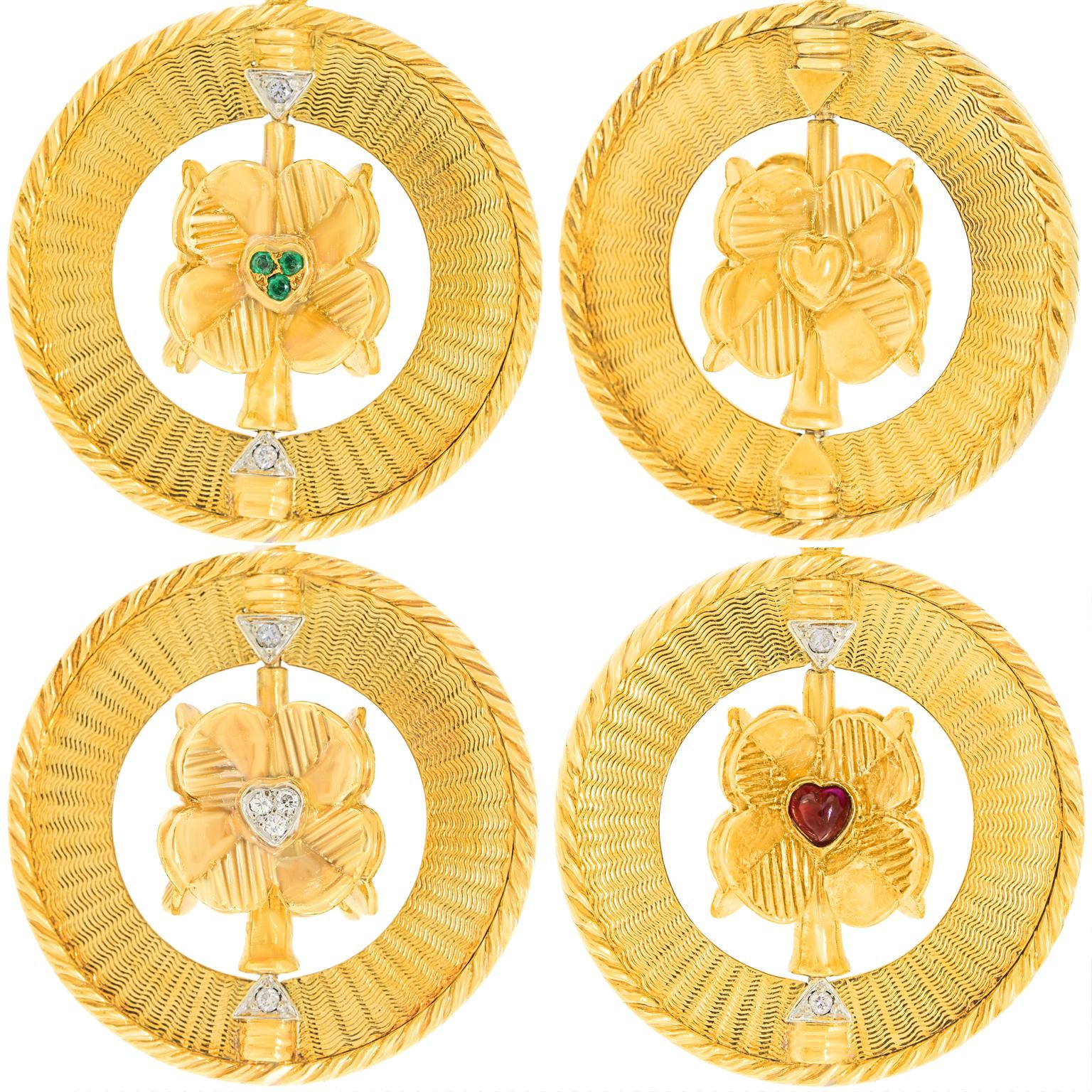 Gubelin Spinner-Anhänger (Rundschliff) im Angebot