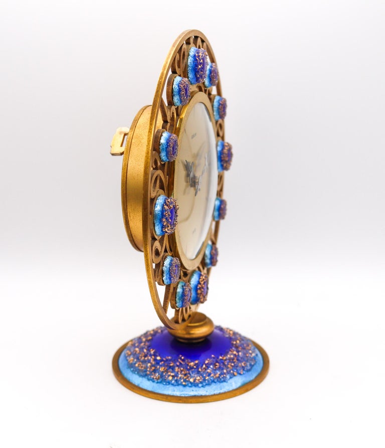 Gubelin Reloj de sobremesa modernista retro suizo de días de