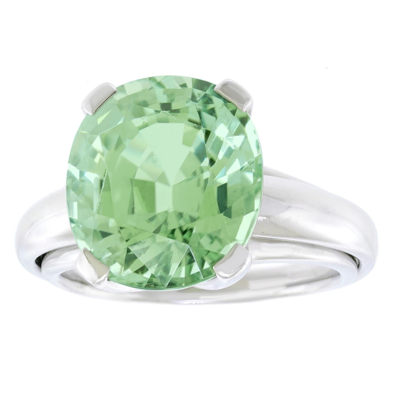 Brilliant Cut Gubelin Tourmaline Ring For Sale