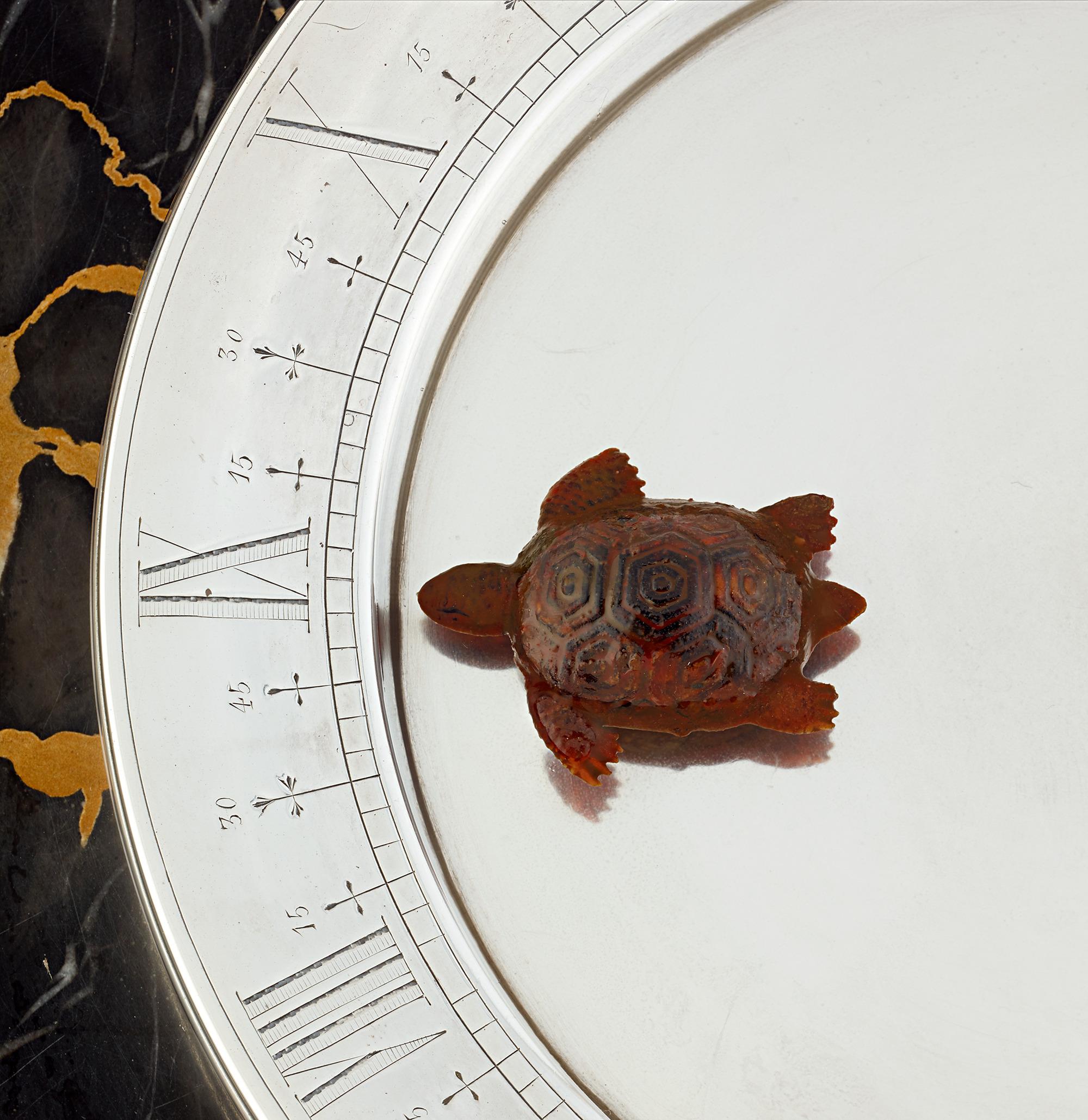Swiss Gübelin Turtle Mystery Clock Table For Sale