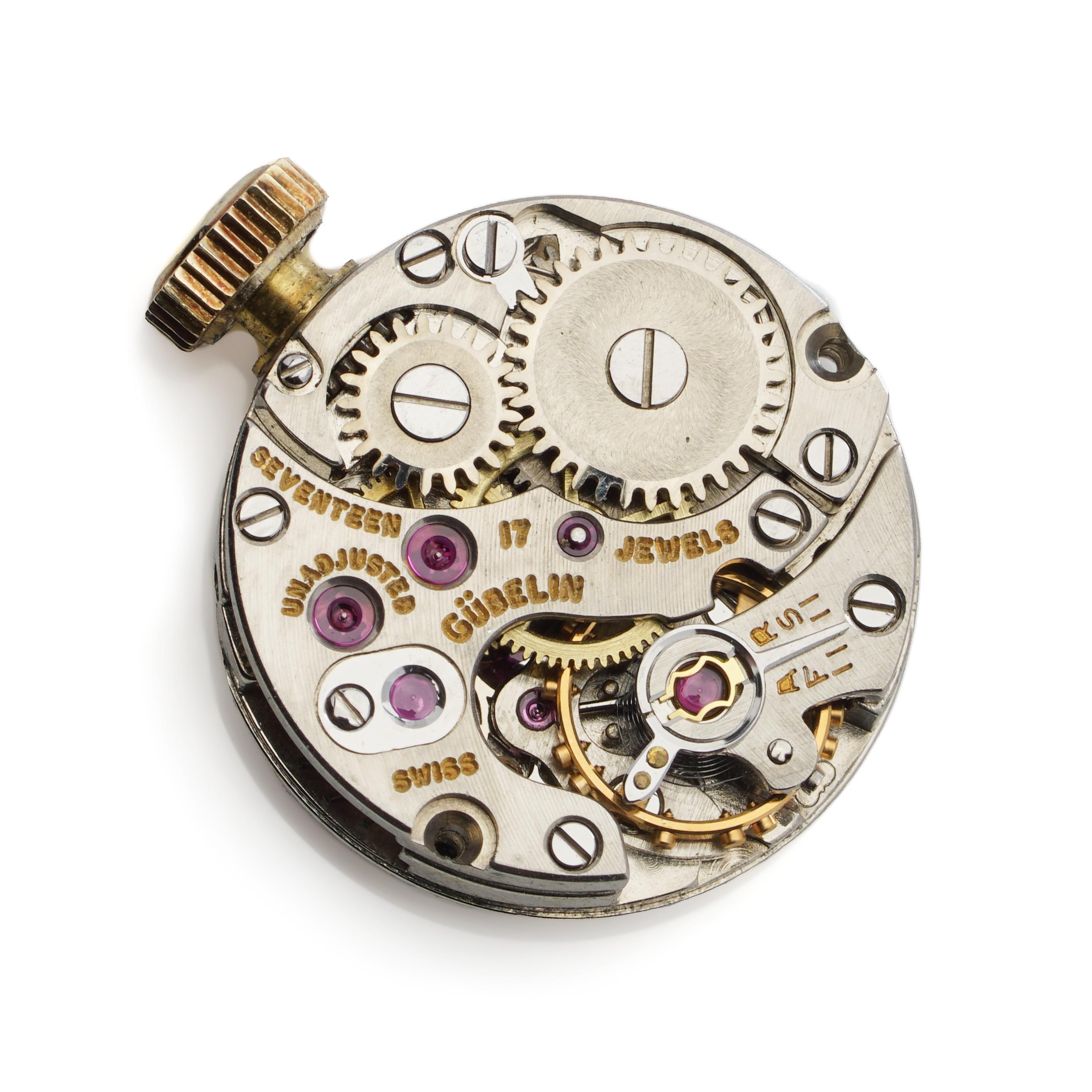 Gübelin Vintage Armbanduhr aus 18 Karat Gelbgold mit Saphiren, Rubinen und Diamanten im Angebot 6