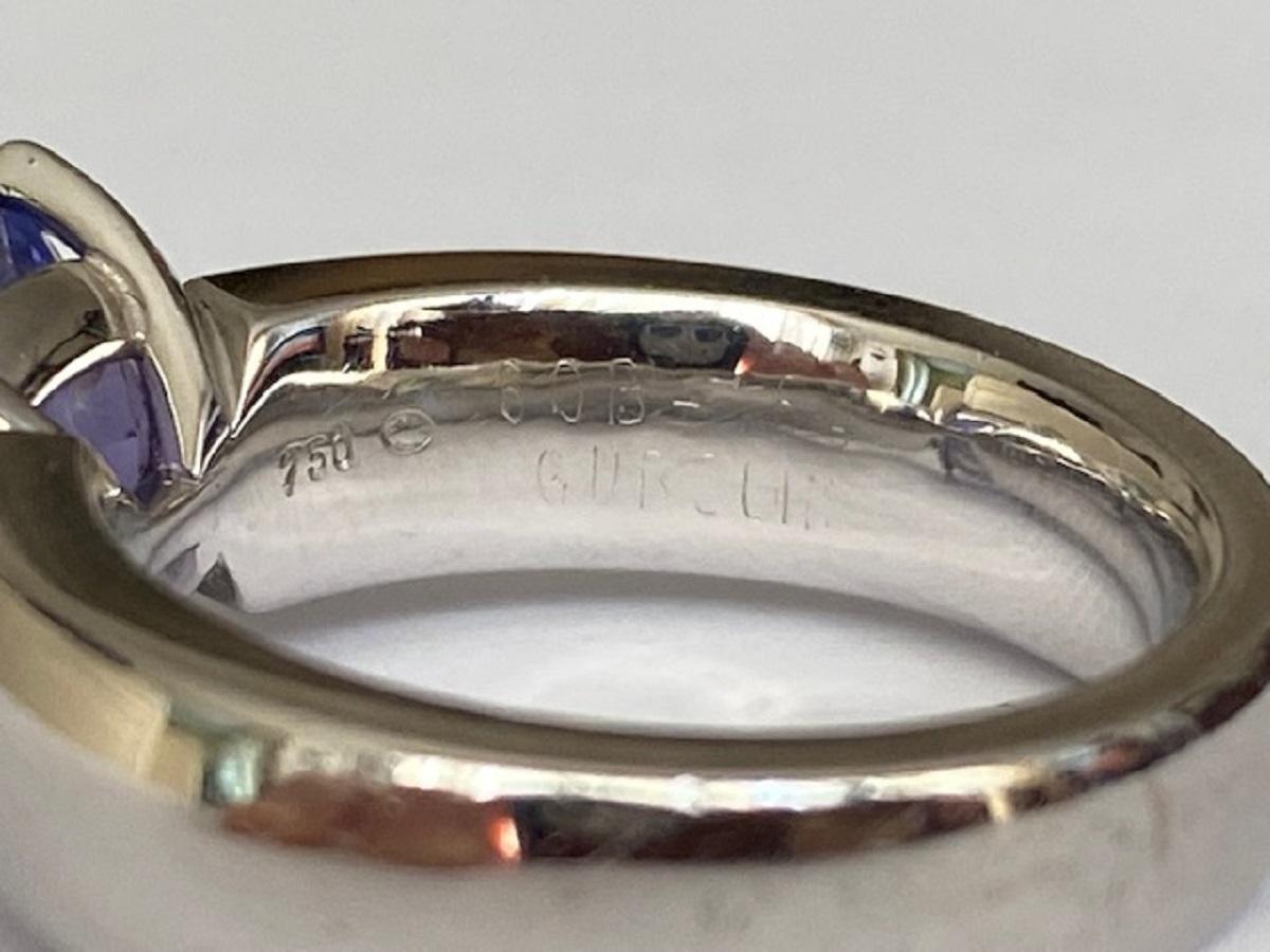 Gubelin White Gold Ring with 4.60 Carat Sapphire For Sale 7