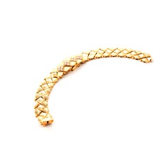 Gubelin 18K Yellow Gold Diamond Mystery Watch Bangle Bracelet