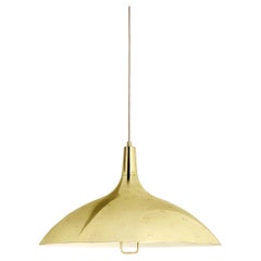 Gubi 1965 Pendant Polished Brass Lamp by Paavo Tynell