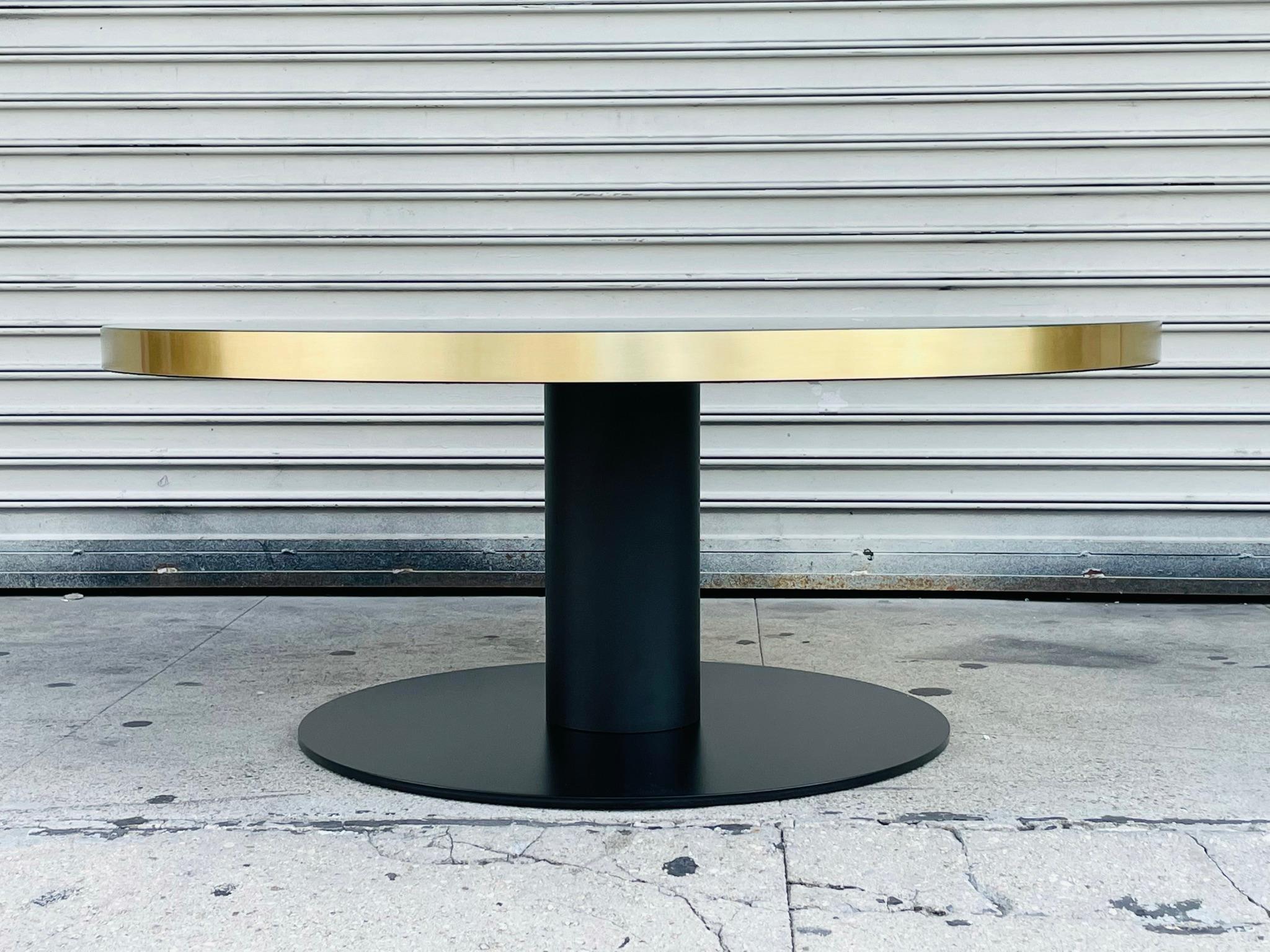 Gubi 2.0 Coffee Table in Brass, Glass & Steel, New 3