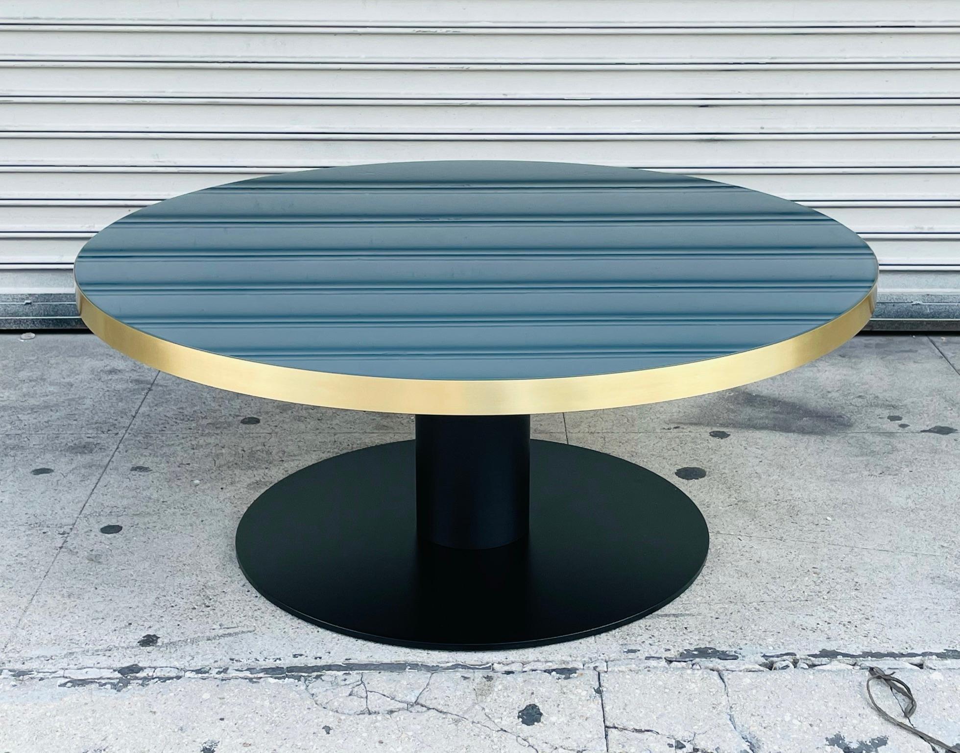 Gubi 2.0 Coffee Table in Brass, Glass & Steel, New 4