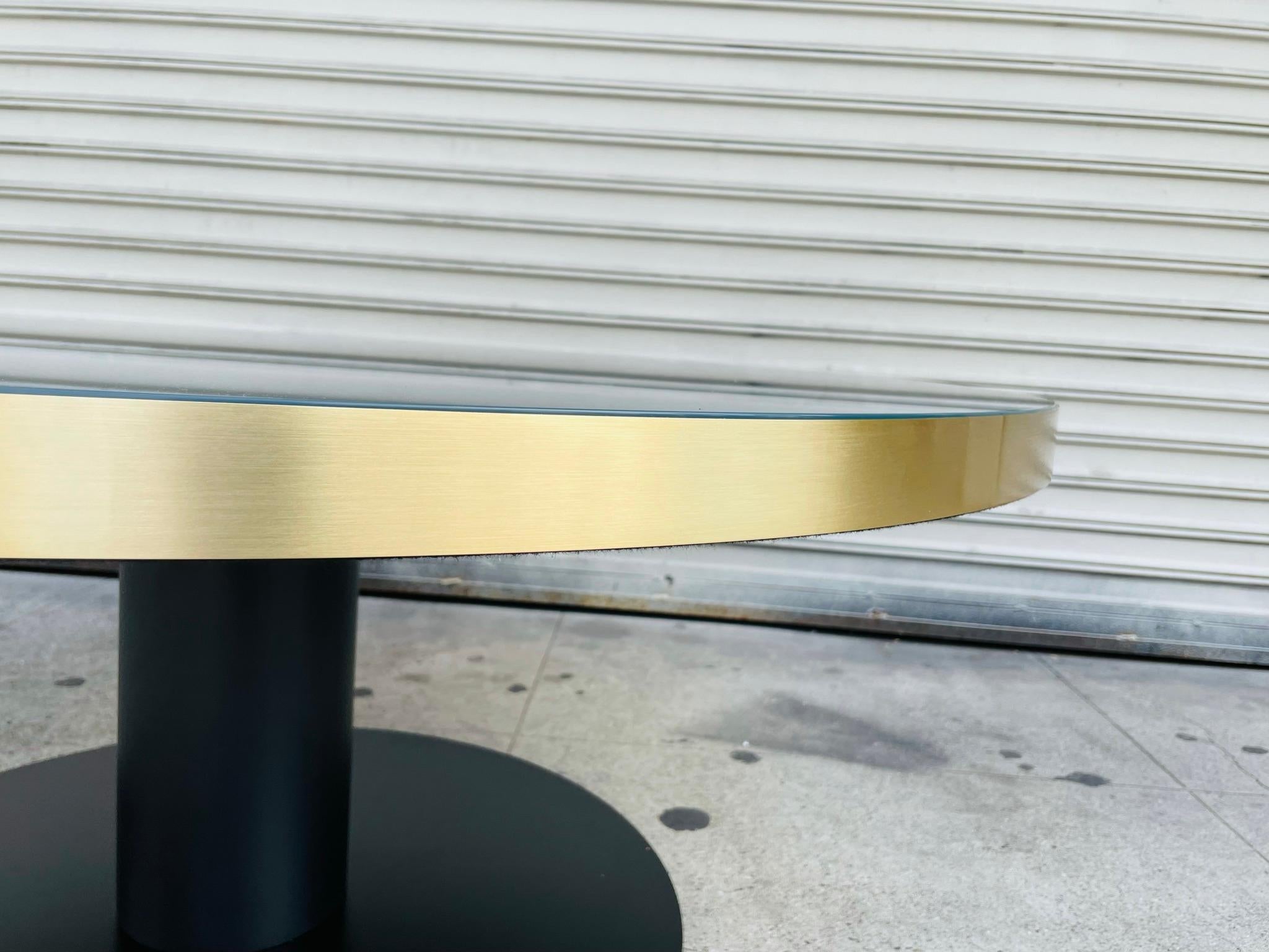 Gubi 2.0 Coffee Table in Brass, Glass & Steel, New 9