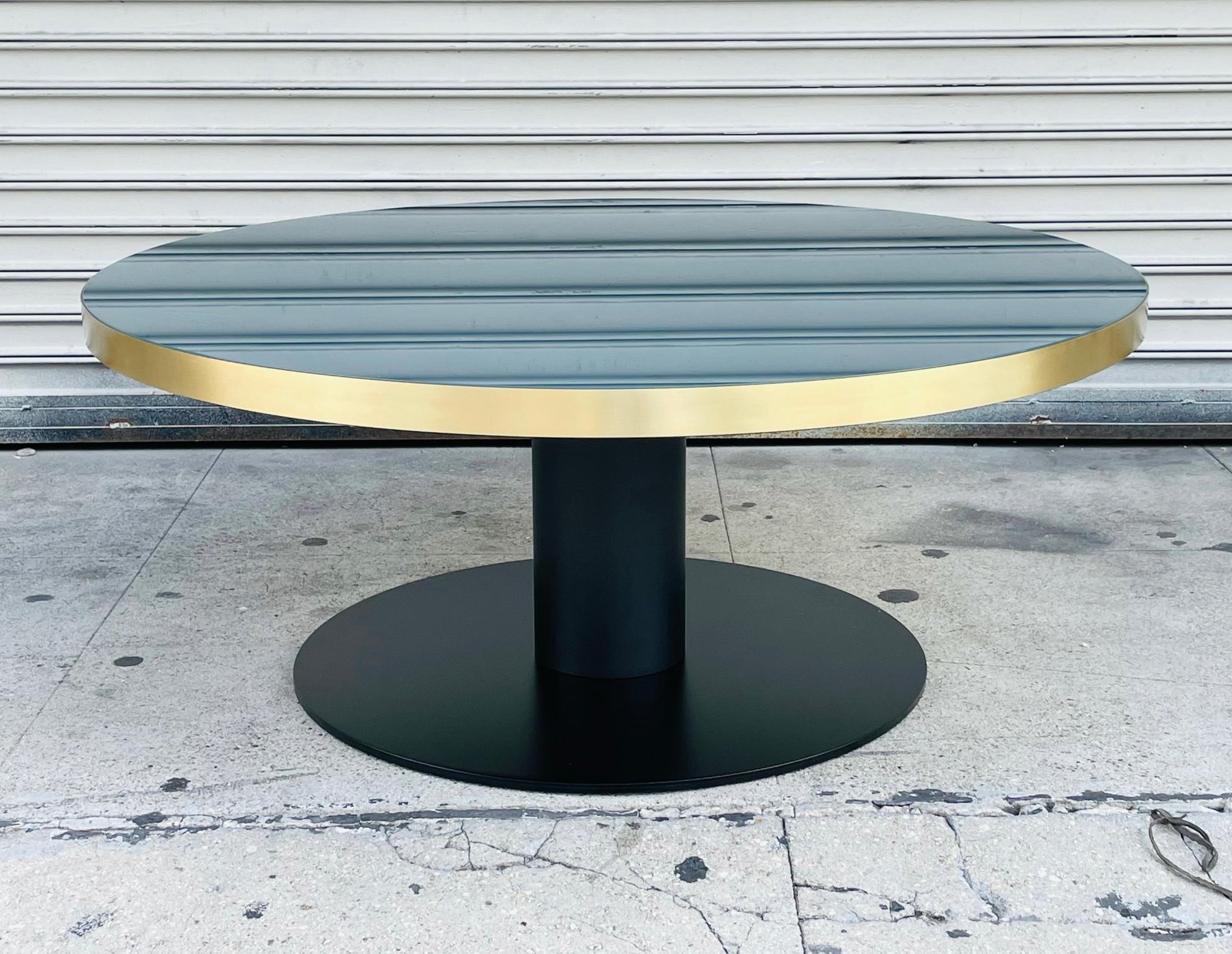 Gubi 2.0 Coffee Table in Brass, Glass & Steel, New 1