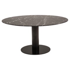 Gubi 2.0 Nero Marquina Dark Marble Large Round Dining Table