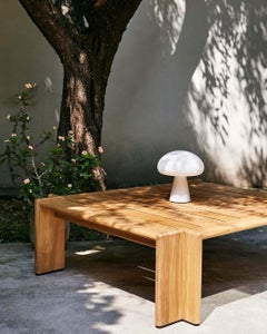 Gubi Atmosfera Outdoor Coﬀee Table in Natural Teak