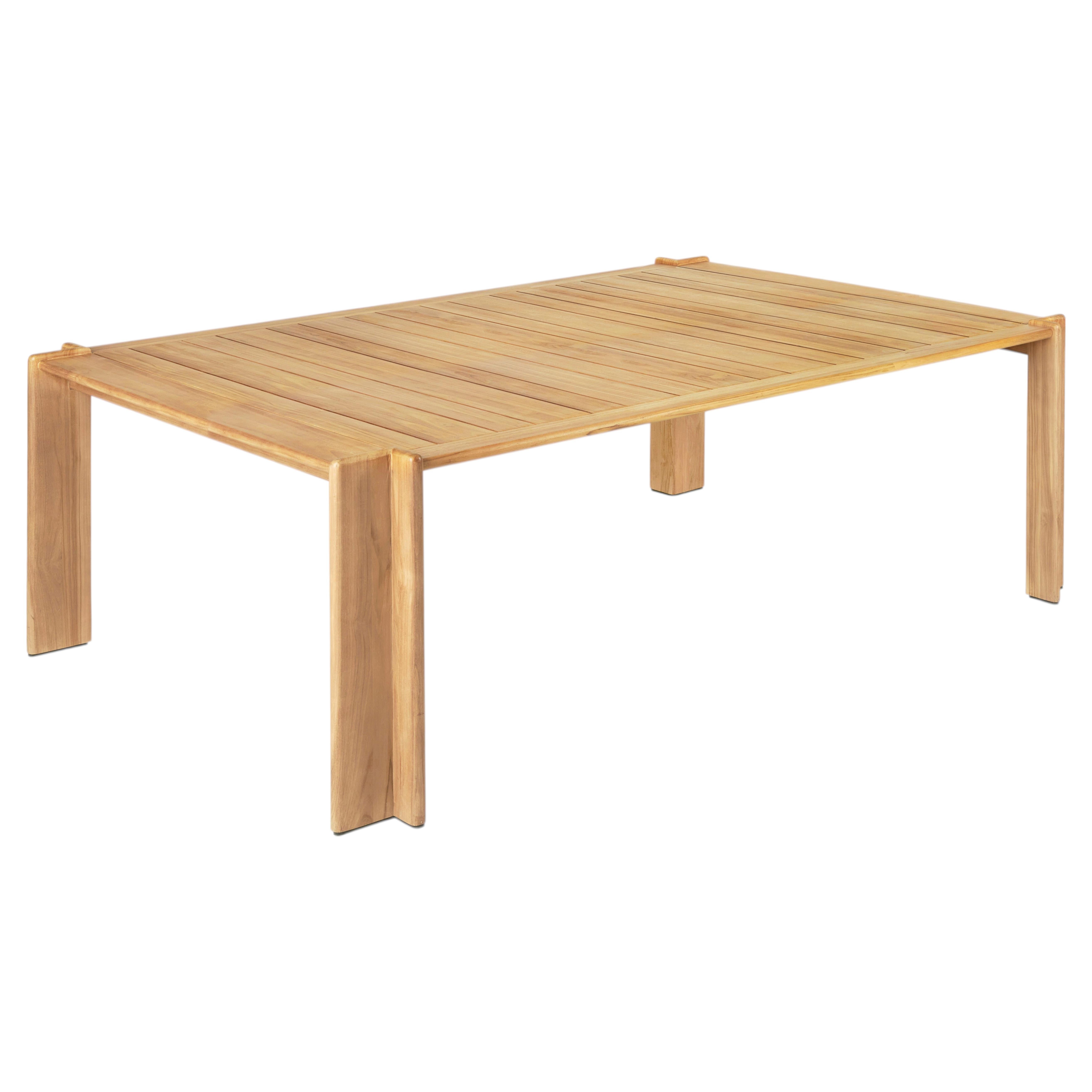 Gubi Atmosfera Outdoor Dining Table in Natural Teak
