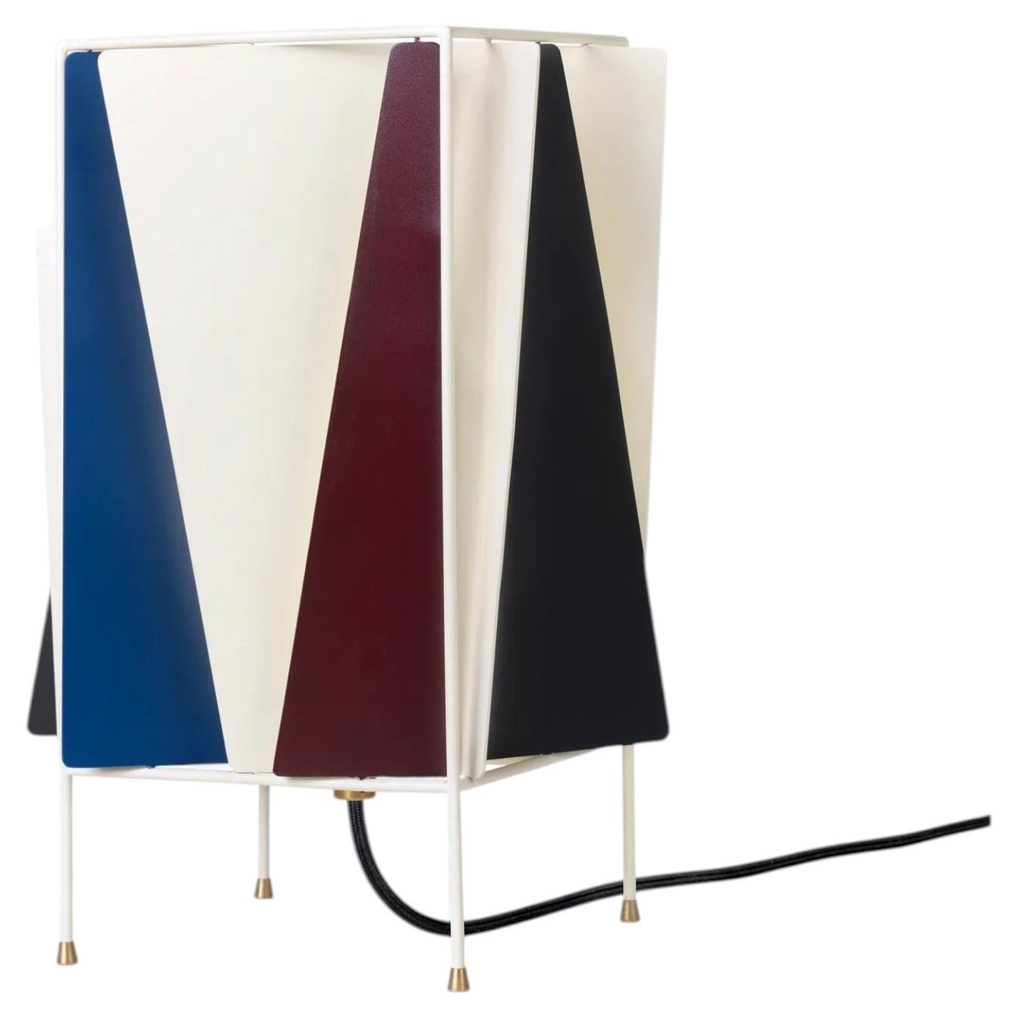 Lampe de table Gubi B-4 en bleu français semi-mat par Greta M. I. B.