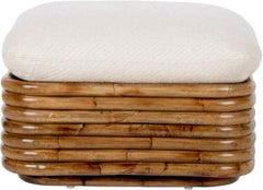 Gubi Bohemian 72 Ottoman in strisce di rattan di Gabriella Crespi