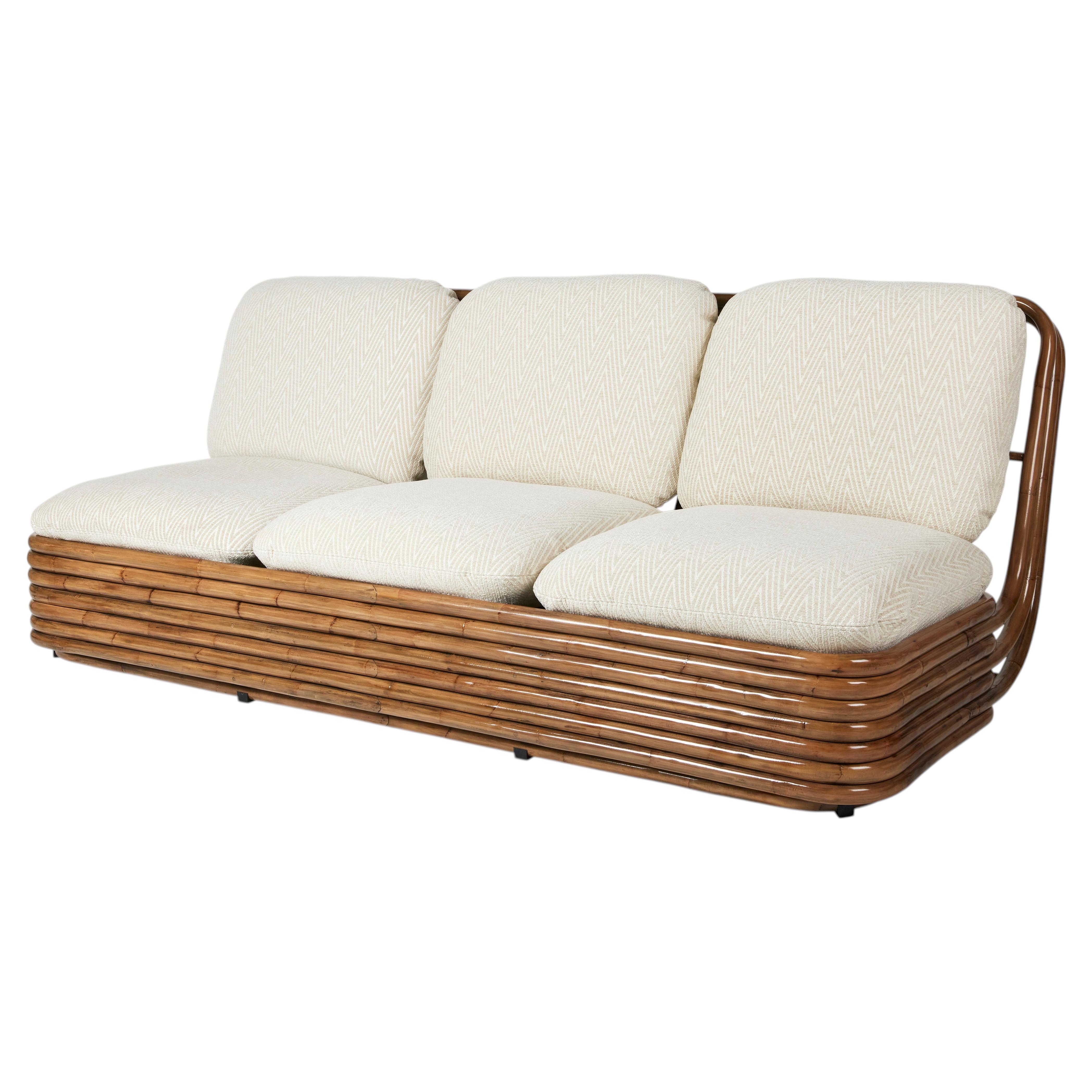 Gubi Bohemian 72 Outdoor Sofa in Rattan strips by Gabriella Crespi