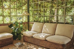 Gubi Bohemian 72 Sofa in Rattan strips by Gabriella Crespi