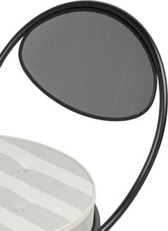 Gubi Copacabana Outdoor Lounge Chair in Black and Leslie Stripe, Mathieu Matégot
