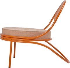 Gubi Copacabana Outdoor Lounge Chair in Orange base and Lorkey, Mathieu Matégot