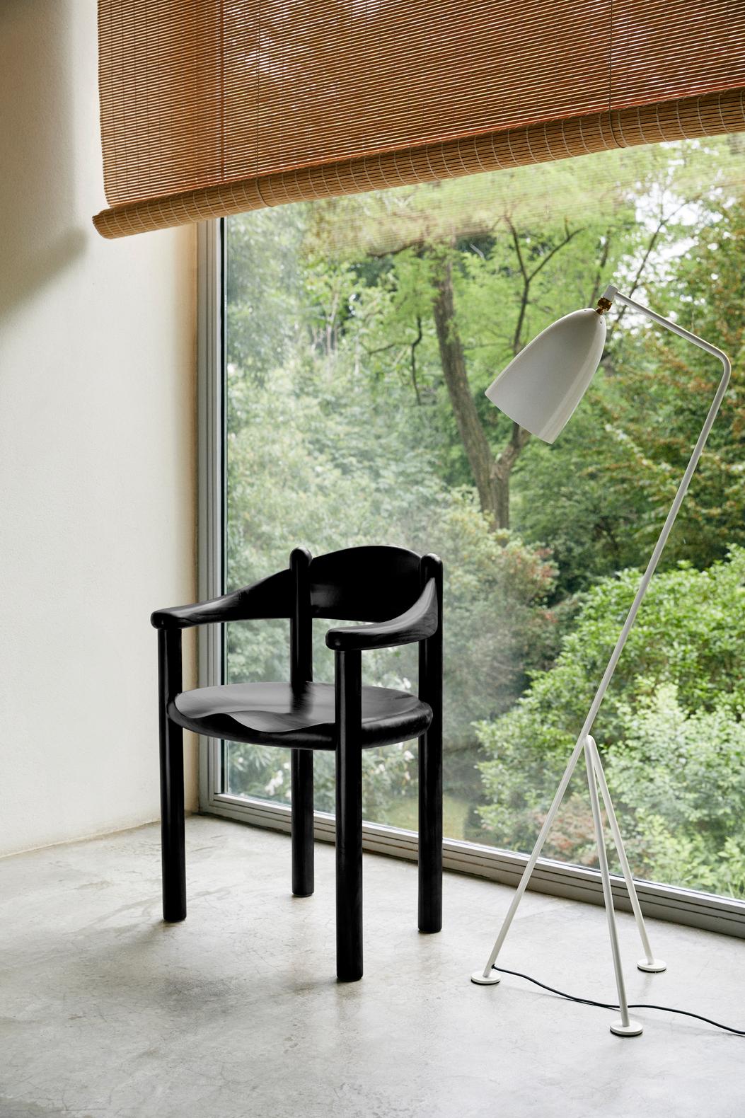 GUBI Daumiller Dining Armchair Brown/Black Pine by Rainer Daumiller For Sale 5