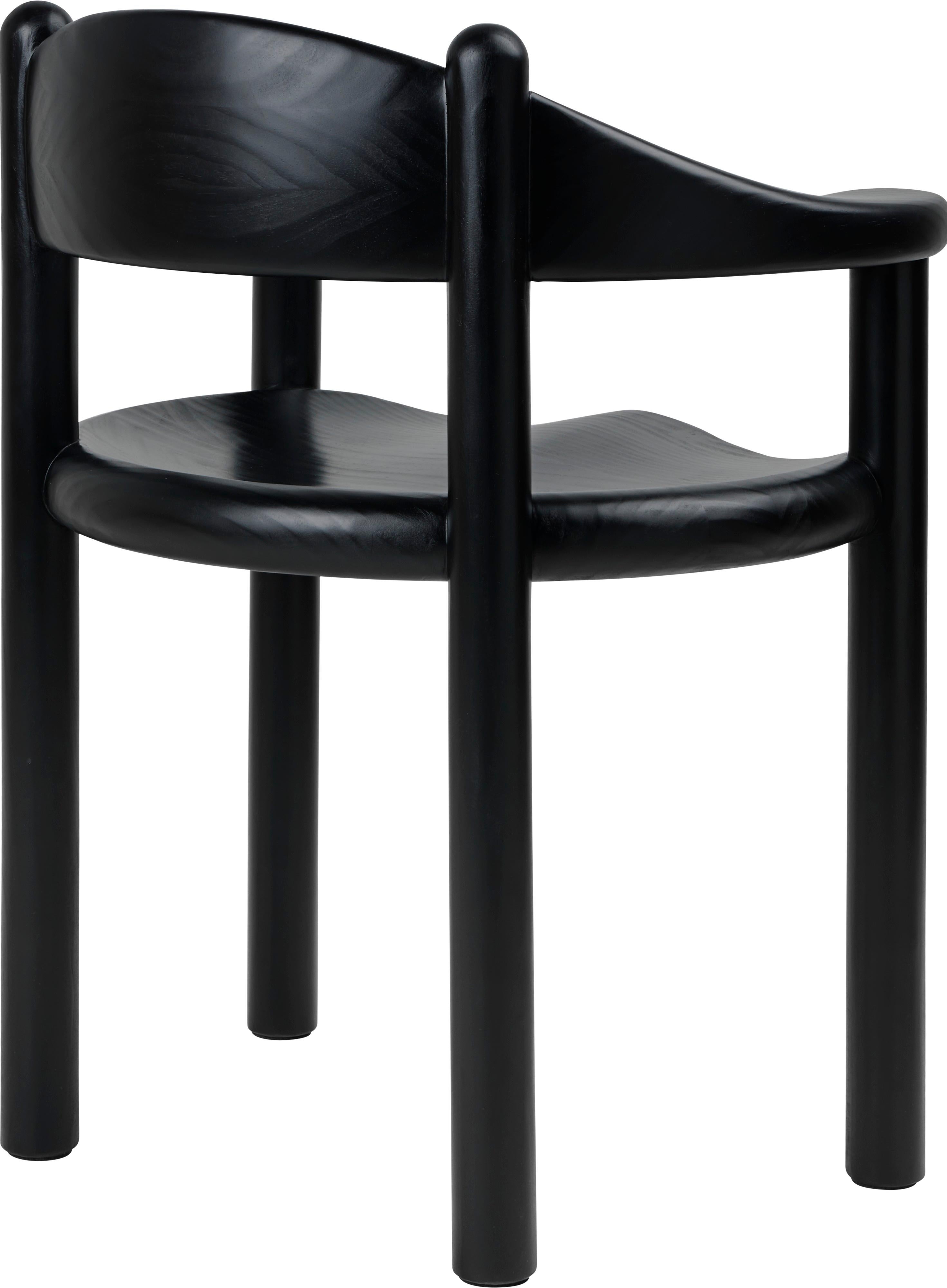 Post-Modern GUBI Daumiller Dining Armchair Brown/Black Pine by Rainer Daumiller For Sale