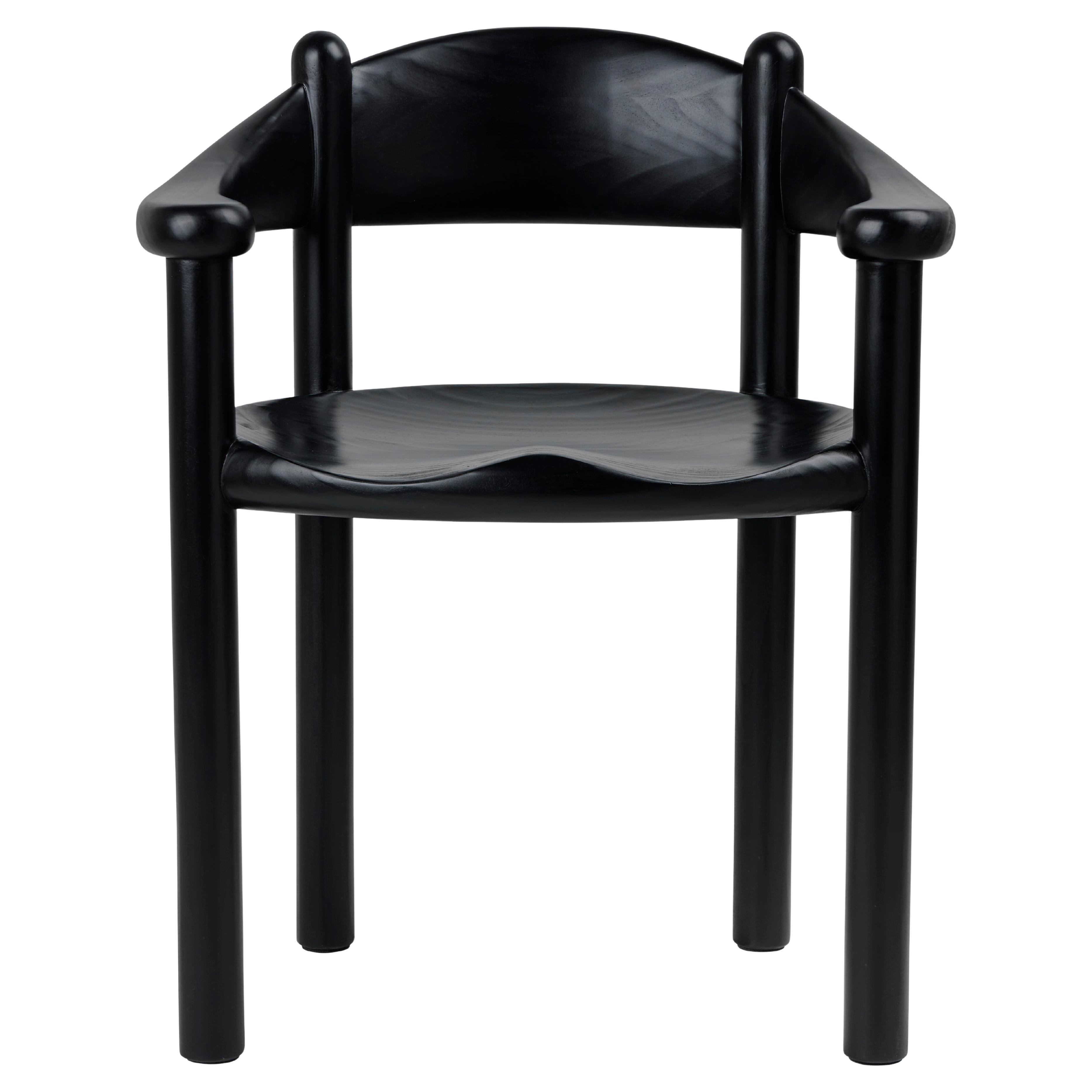 GUBI Daumiller Dining Armchair Brown/Black Pine by Rainer Daumiller