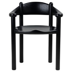 GUBI Daumiller Dining Armchair Brown/Black Pine by Rainer Daumiller