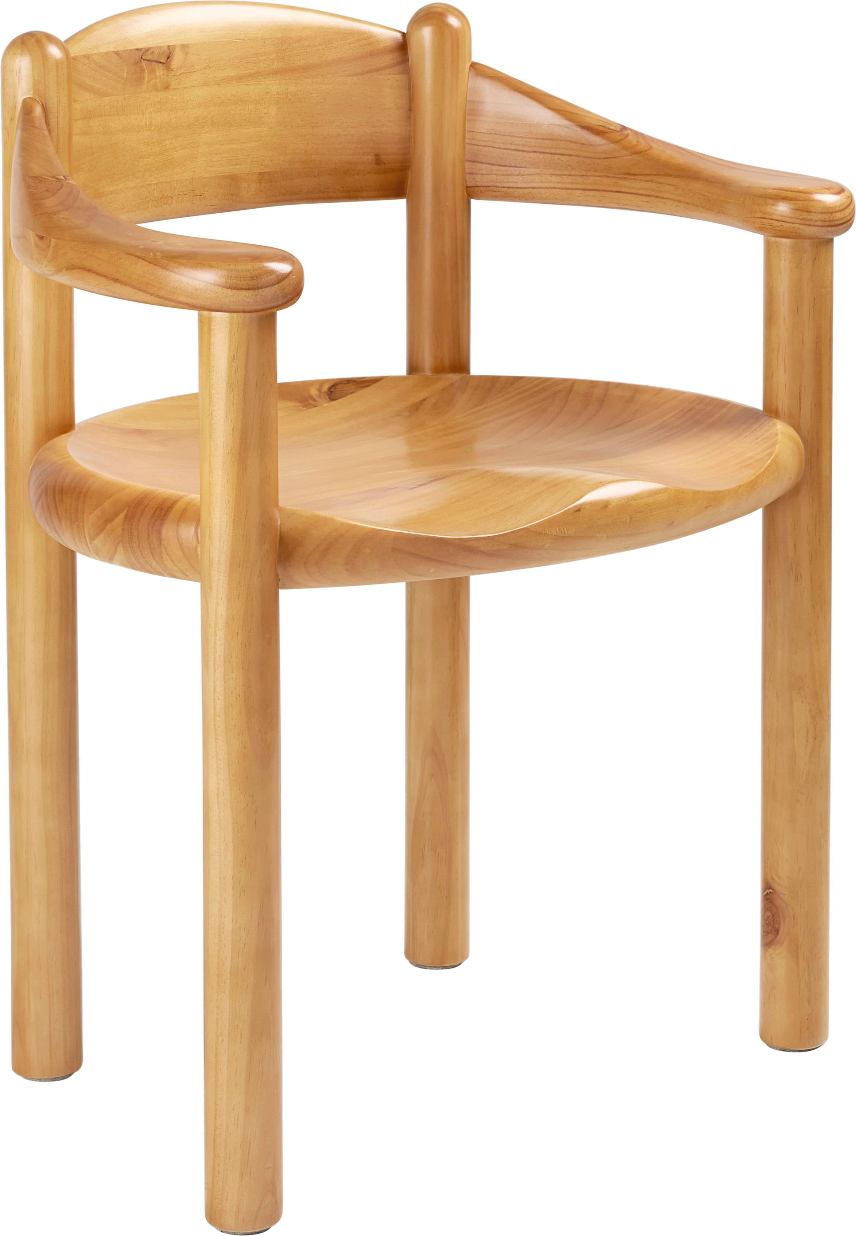 Solid in construction, simple in form, and sculptural in expression, the Daumiller Armchair’s straightforward materiality and robust composition pay tribute to Rainer Daumiller’s lifelong affinity with natural materials and forms. Constructed in