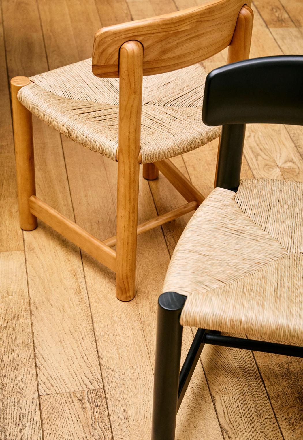 Lacquered GUBI Daumiller Side Chair Brown/Black by Rainer Daumiller For Sale