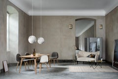 Gubi Dining Table, Elliptical, Black Stained Ash