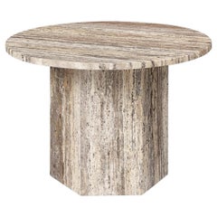 Gubi Epic Round Travertine Coffee Table by Gamfratesi