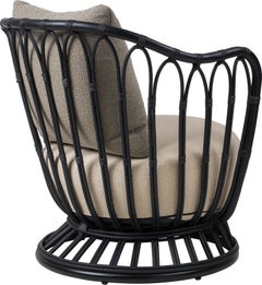 Gubi Grace Outdoor Lounge Chair in Black by Tove Kindt Larsen