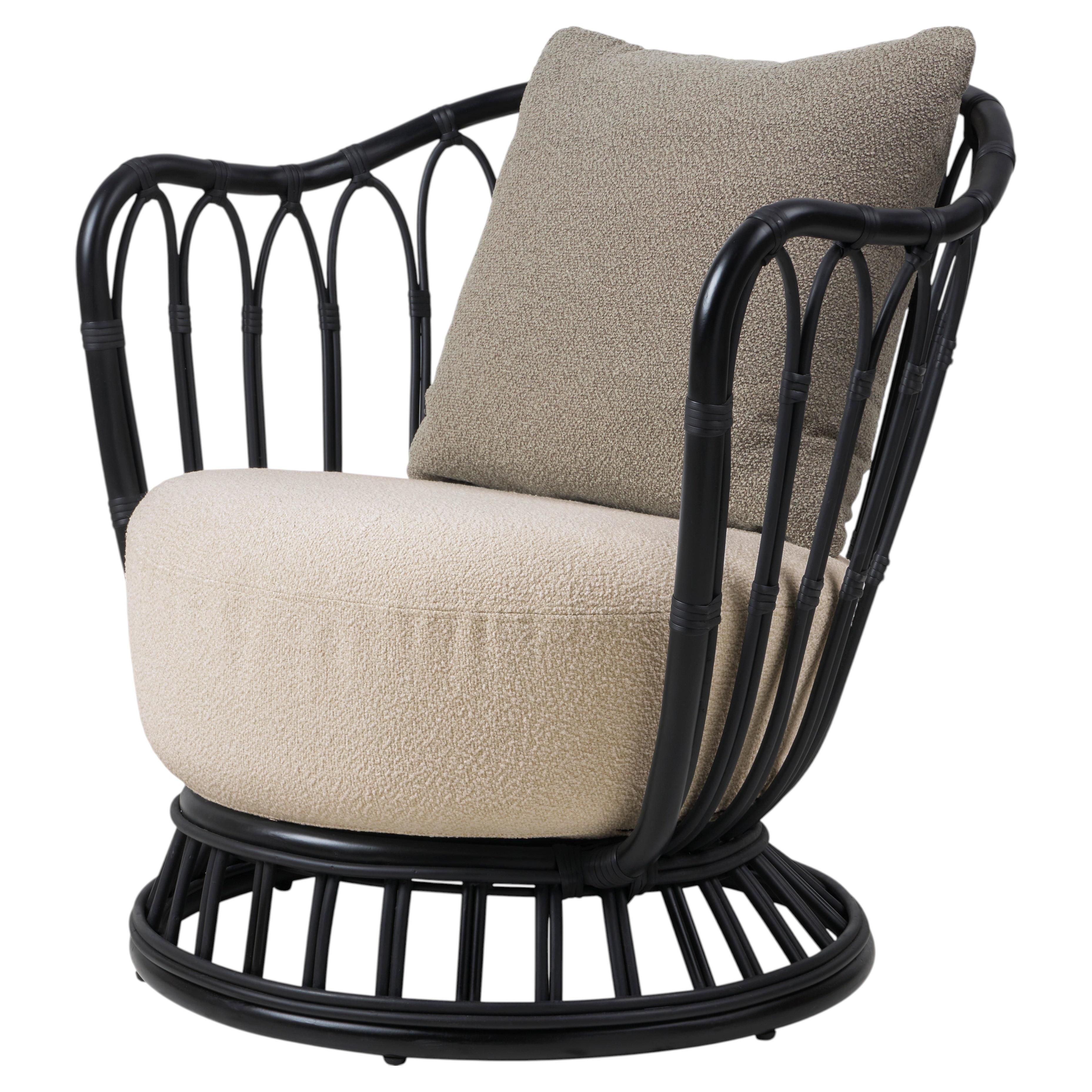 Chaise longue d'extérieur Gubi Grace en noir par Tove Kindt Larsen