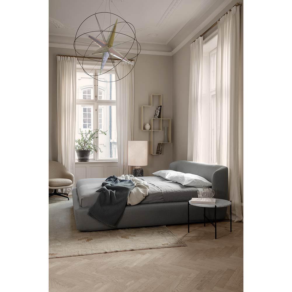 GUBI Gravity Floor Lamp XL Black Marble Canvas Shade by Space Copenhagen In New Condition For Sale In New York, NY