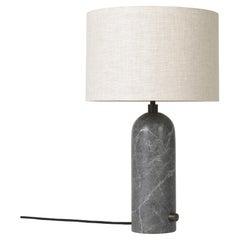 GUBI Gravity Table Lamp Grey Marble Canvas Shade 49 cm by Space Copenhagen