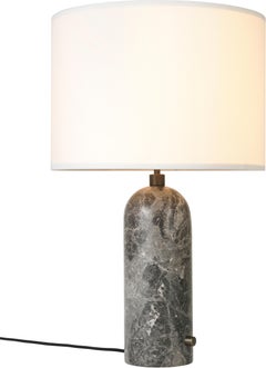 GUBI Gravity Table Lamp Grey Marble White Shade 65 cm by Space Copenhagen