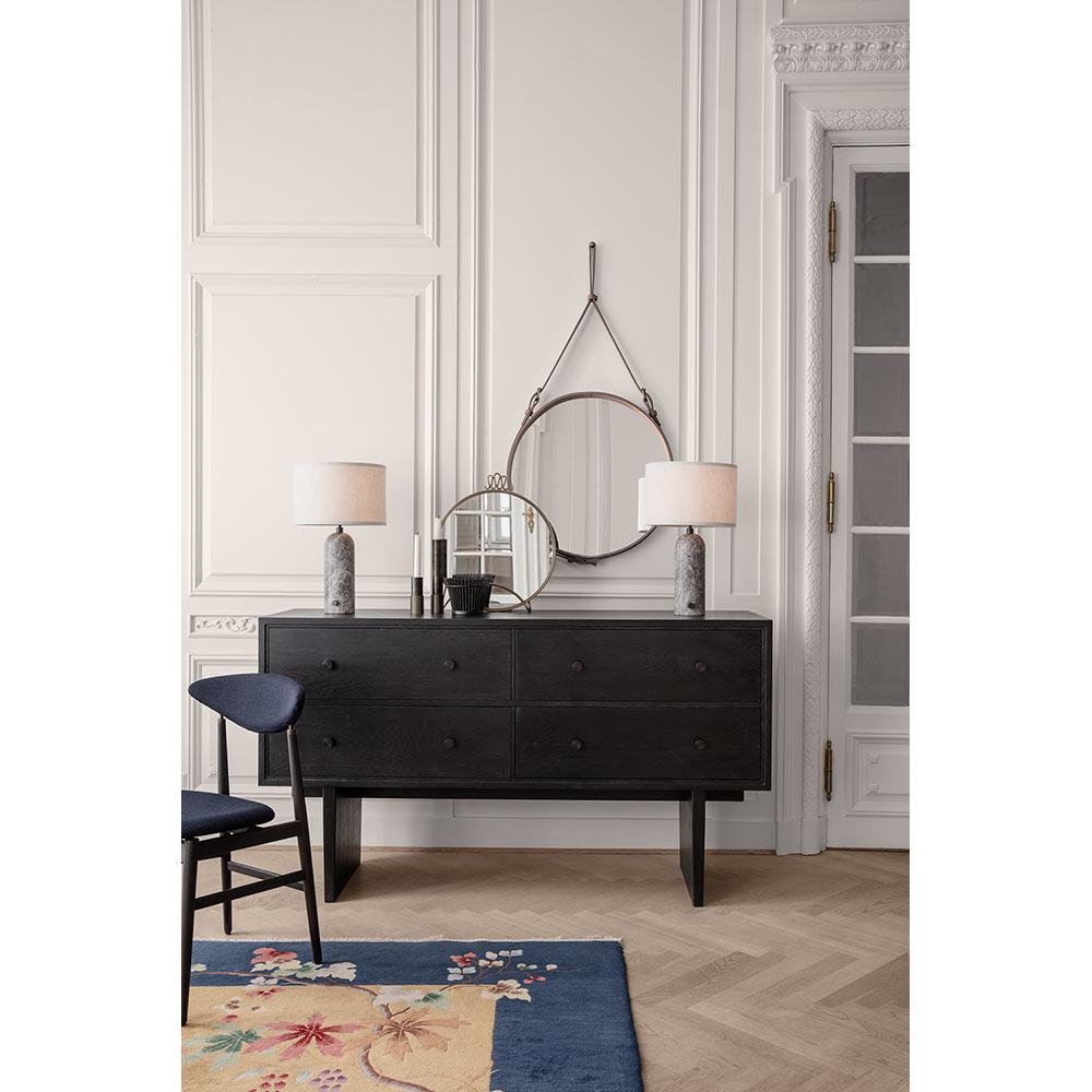 Danish GUBI Gravity Table Lamp Grey Marble White Shade 65 cm by Space Copenhagen For Sale