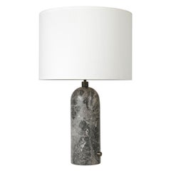 Lampada da tavolo Gubi Gravity Grigio Marmo Bianco Paralume 65 cm by Space Copenhagen