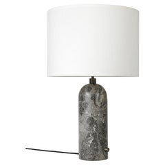 GUBI Gravity Table Lamp Grey Marble White Shade 65 cm by Space Copenhagen