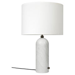 GUBI Gravity Table Lamp White Marble White Shade 65 cm by Space Copenhagen