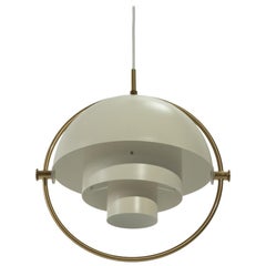 Vintage Gubi Multi-Lite Pendant Light by Louis Weisdorf