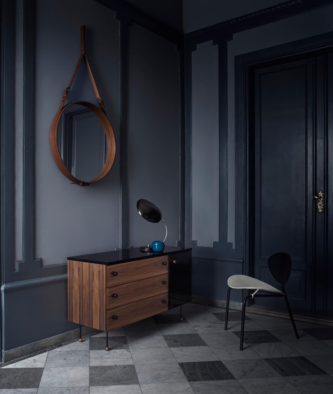 The Nagasaki dining chair is designed in 1954 and is still Mathieu Matégot’s best-known piece. It was exhibited for the first time at the 1954 Salon des Artistes Décorateurs and, along with Arne Jacobsen’s Ant Chair (1952), is one of only a few