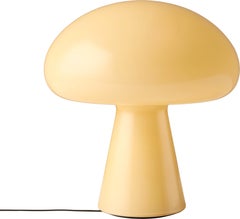 Gubi Obello Table Lamp in Colored Glass Mellow Yellow by Bill Curry