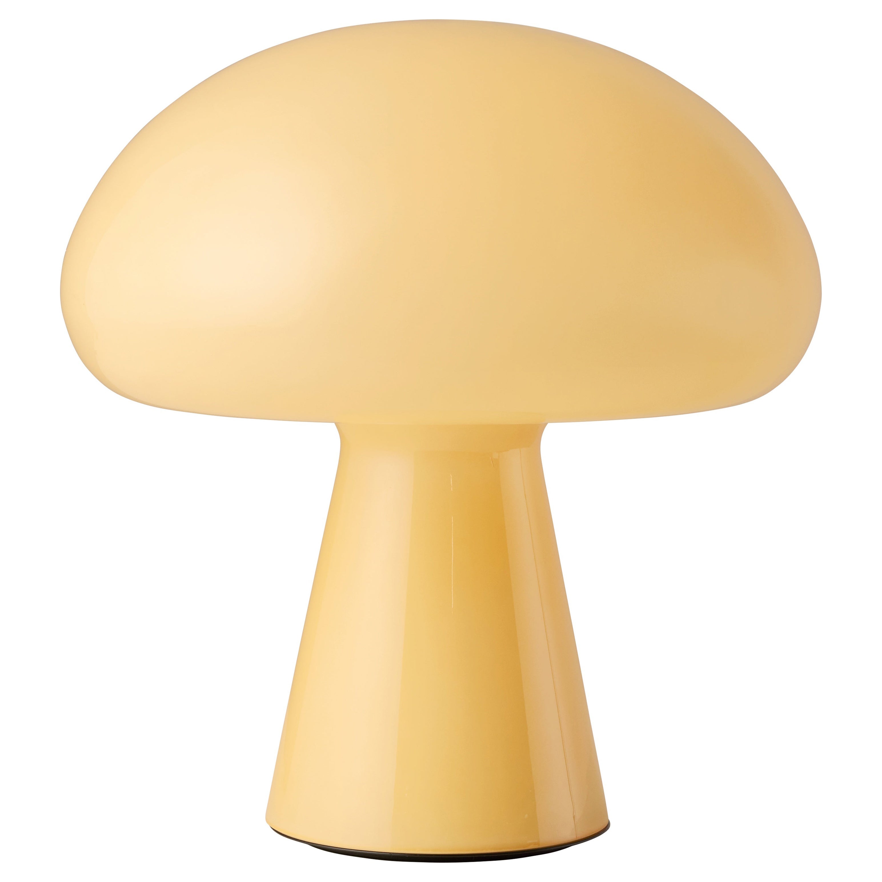 Gubi Obello Table Lamp in Colored Glass Mellow Yellow by Bill Curry