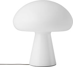 Gubi Obello Tischleuchte aus farbigem Glas Perlweiß von Bill Curry