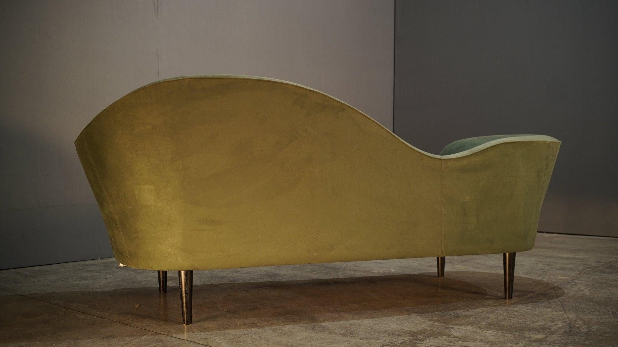 20th Century Gubi Olsen Grand Piano Green Velvet Sofa