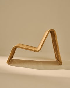 Gubi P3 Outdoor Lounge Chair in Natural Tone by Tito Agnoli