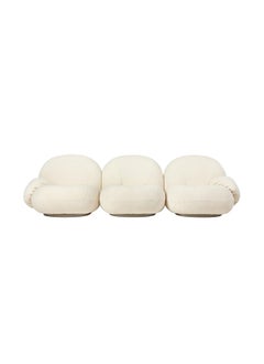 Gubi Pacha 3-seater Modular Sofa with armrest in White Fabricby Pierre Paulin