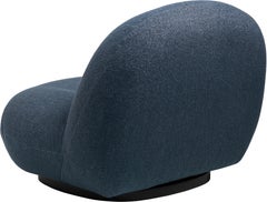 Gubi Pacha Fixed Lounge Upholstered Chair in Black Base by Pierre Paulin