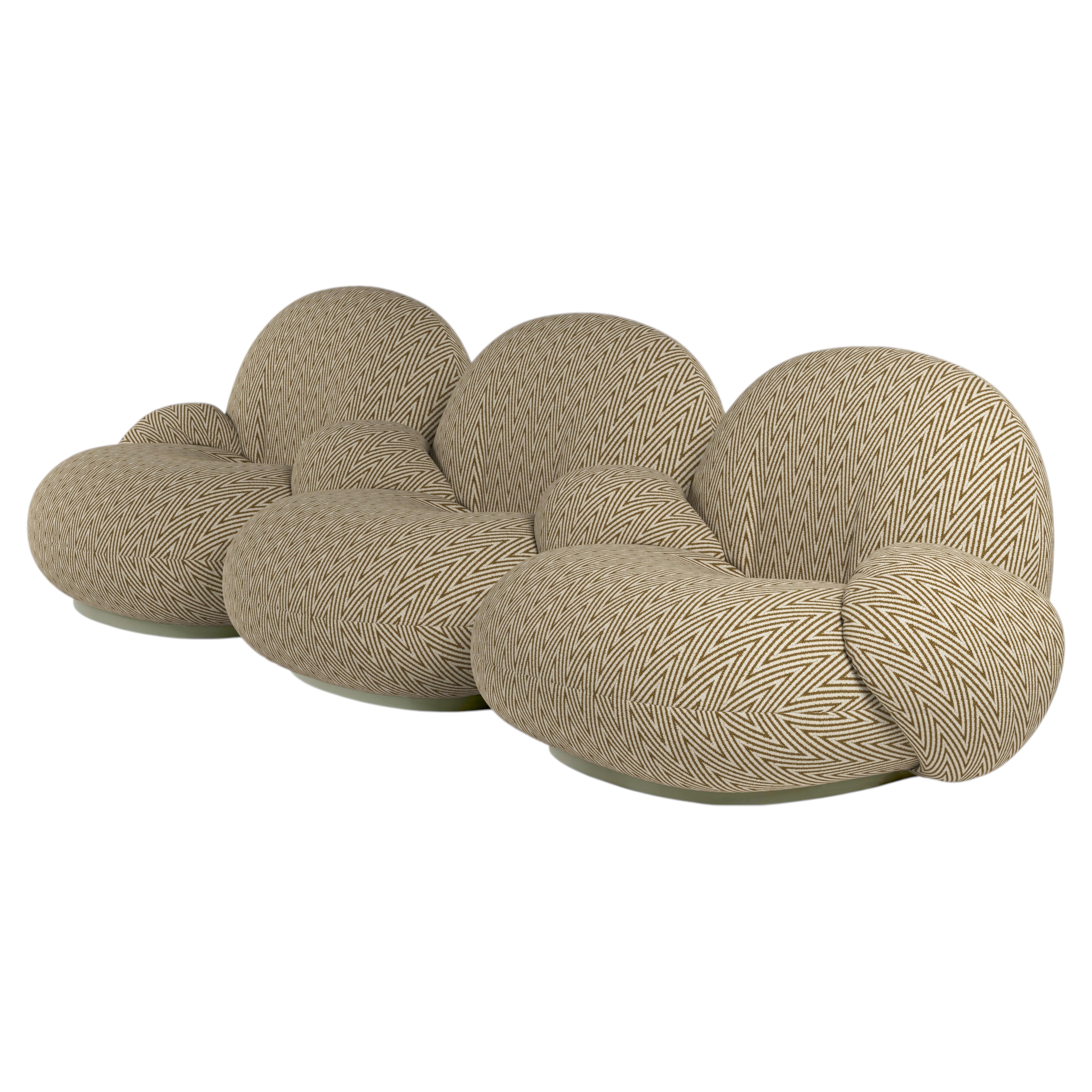 Gubi Pacha Outdoor 3-sitziges modulares sofa mit armlehne von Pierre Paulin